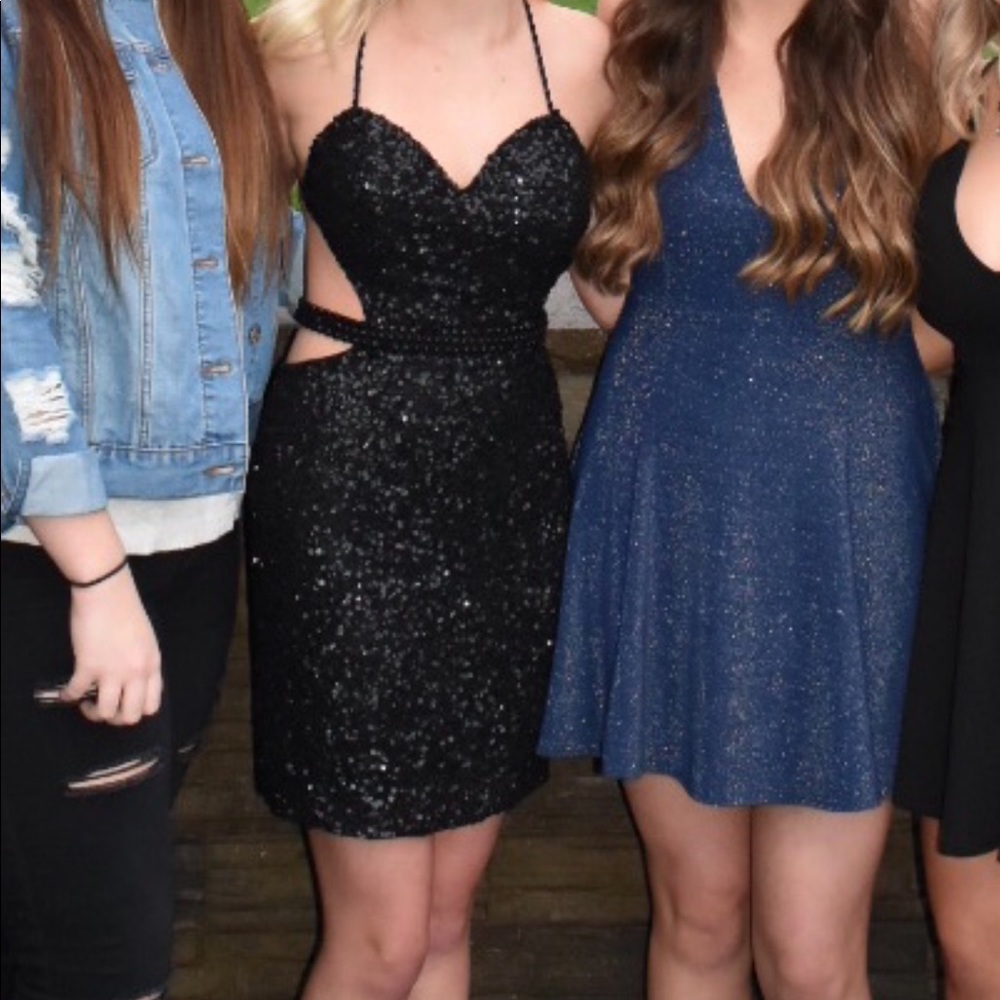 Black Sequin Dress
